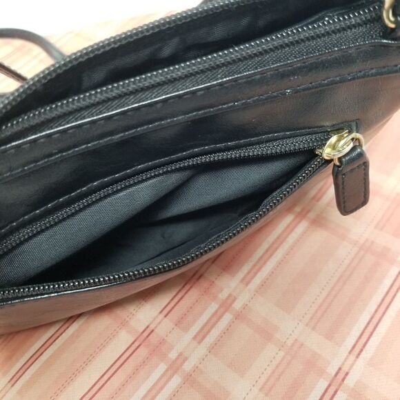 Black Faux Leather Crossbody Bag - Picture 8 of 9